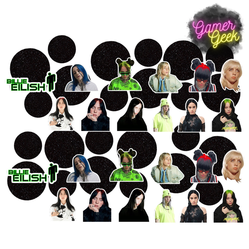 Billie E Inspired Party Package | Hanging Spirals, Cupcake Picks, Confetti, Straws