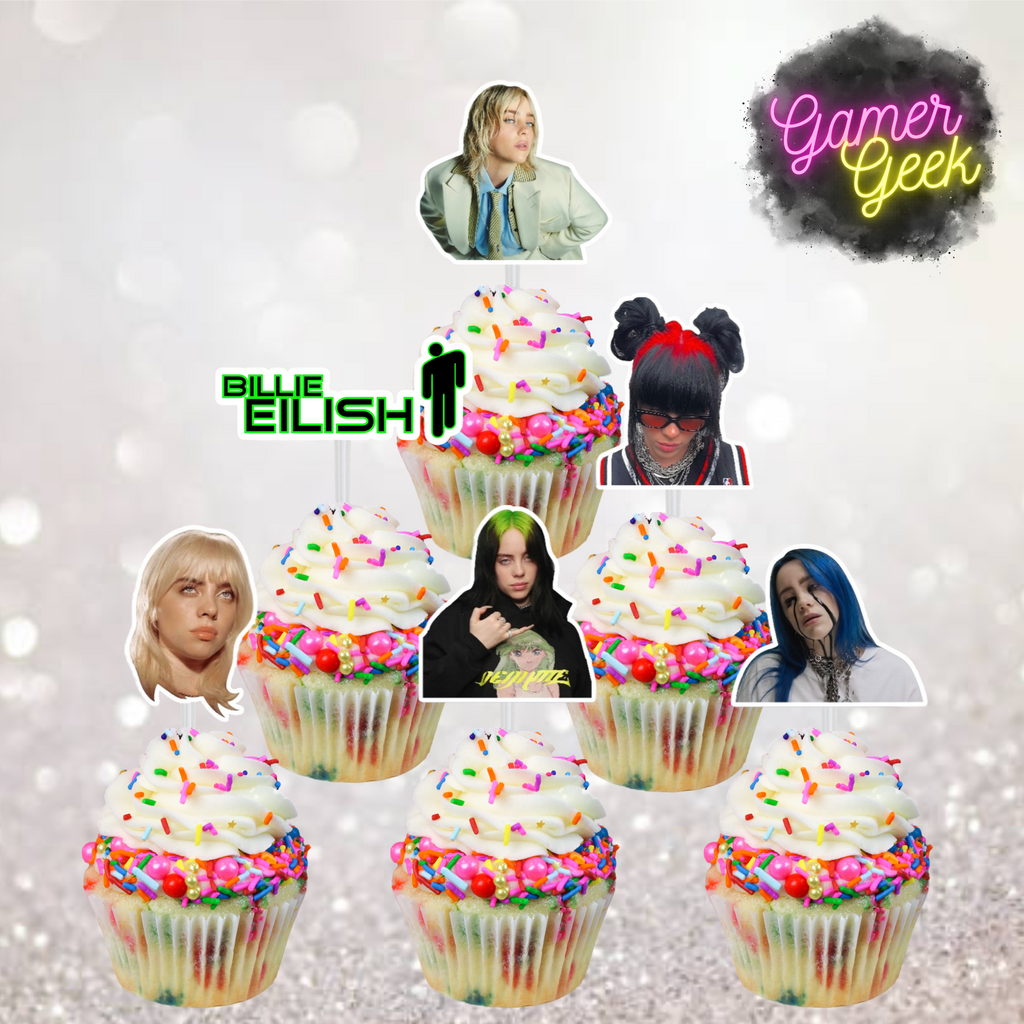 Billie Inspired Cupcake Picks/ Toppers | Set Of 12, 24