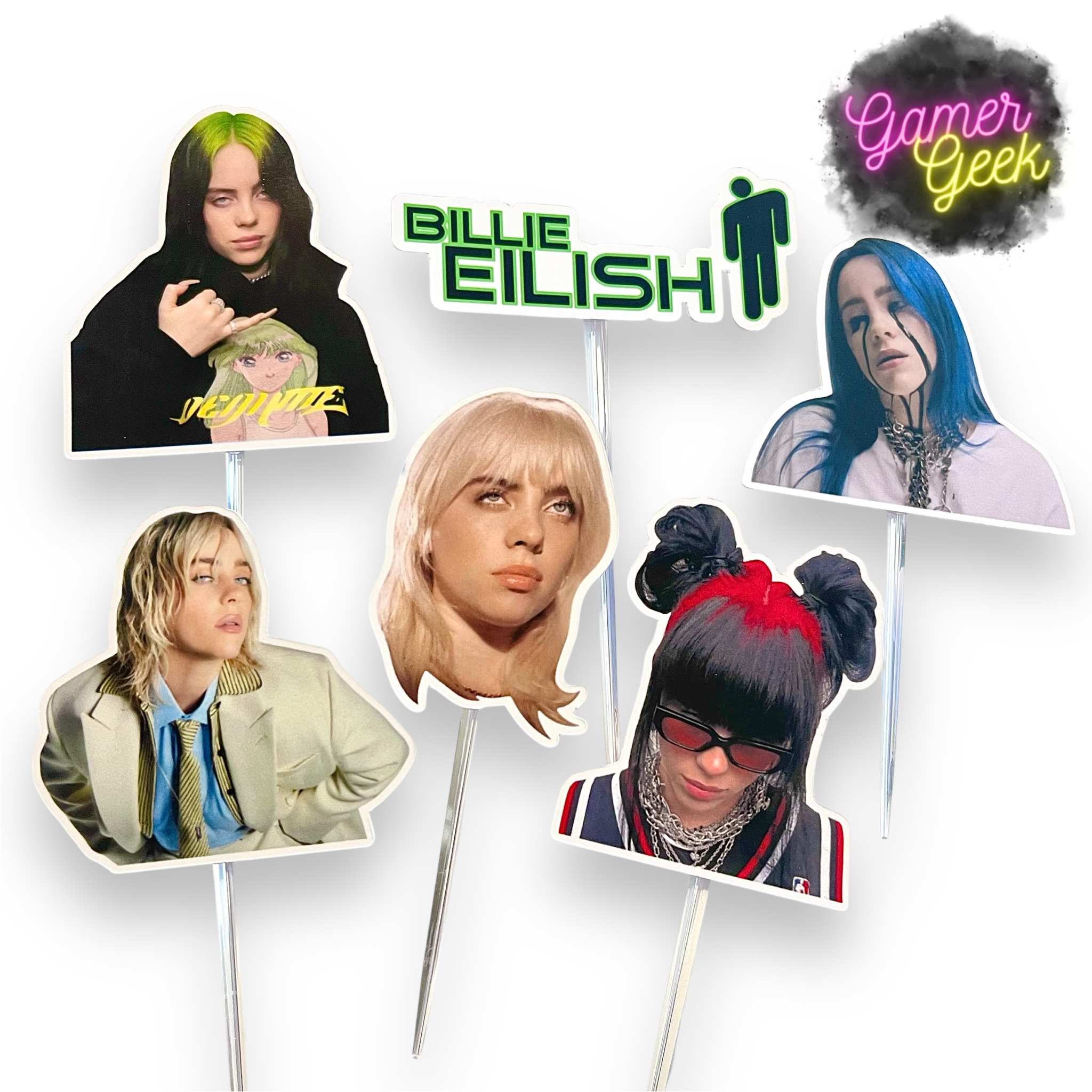 Billie Inspired Cupcake Picks/ Toppers | Set Of 12, 24