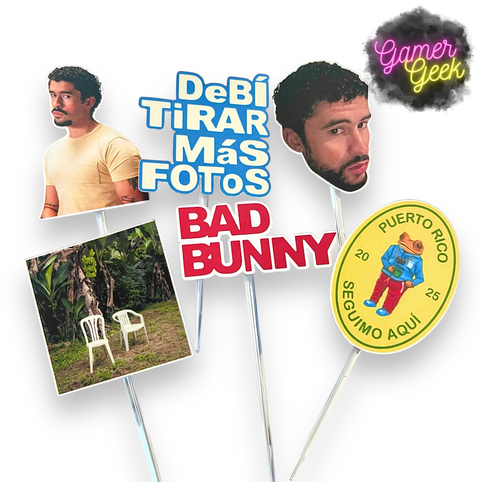 Bad Conejo Malo DTMF Inspired Cupcake Picks/ Toppers | Set Of 12, 24