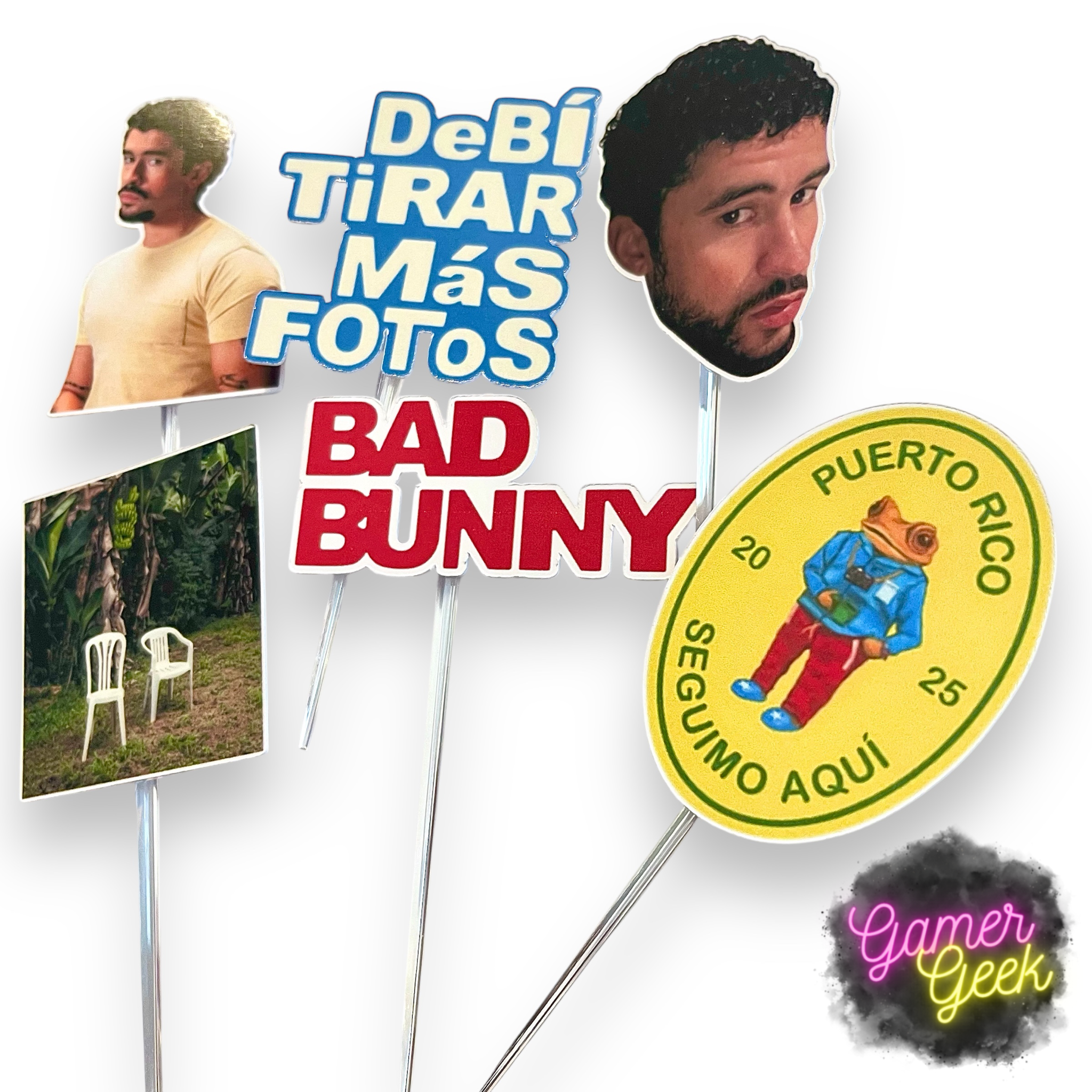 Bad Conejo Malo DTMF Inspired Cupcake Picks/ Toppers | Set Of 12, 24