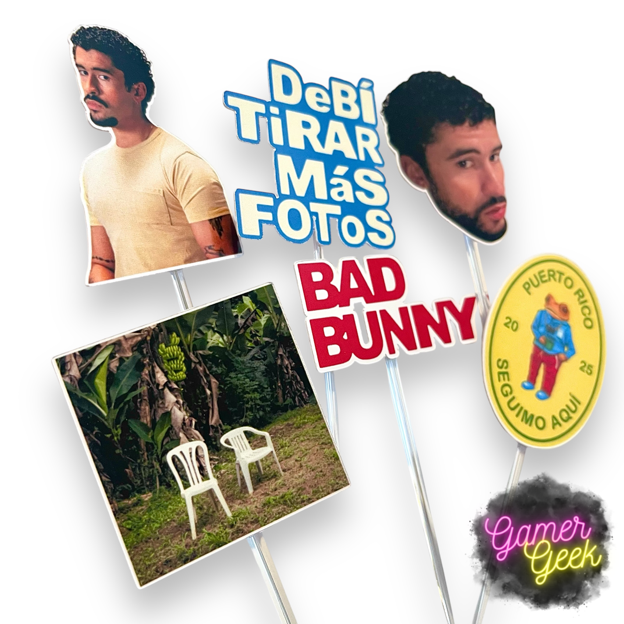 Bad Conejo Malo DTMF Inspired Cupcake Picks/ Toppers | Set Of 12, 24